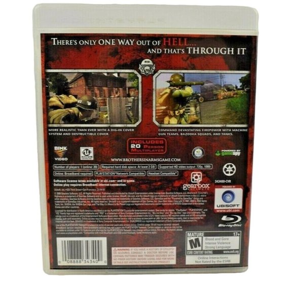 Brothers in Arms: Hells Highway Sony PlayStation 3, 2008 Complete Tested - Picture 3 of 4